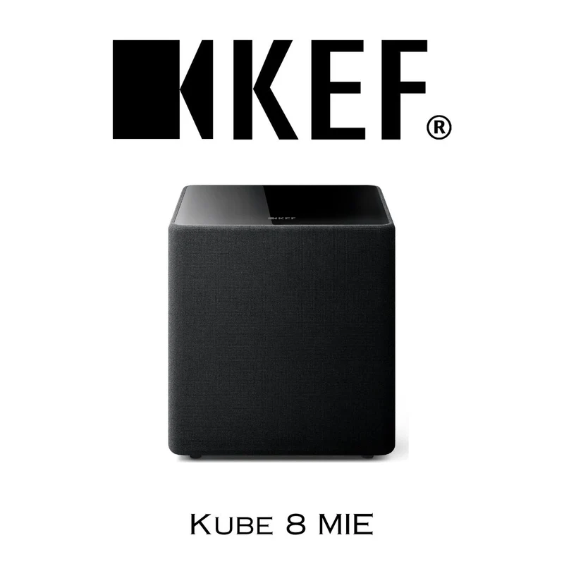 KEF Kube 8 - Caisson de basses actif scellé de 8 pouces à projection frontale 300 Watts