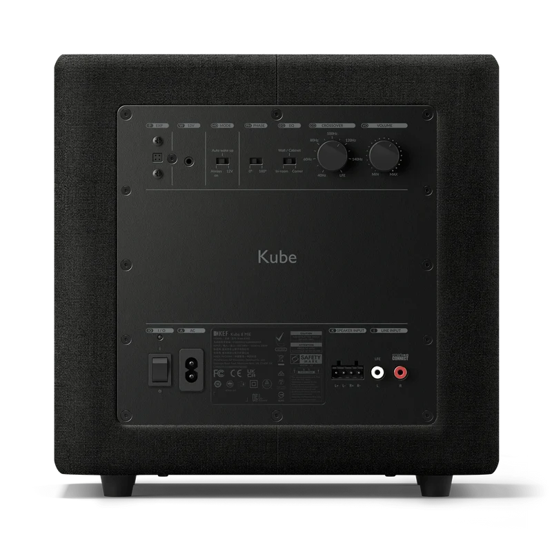 KEF Kube 8 - Caisson de basses actif scellé de 8 pouces à projection frontale 300 Watts