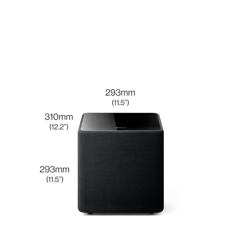 KEF Kube 8 - Caisson de basses actif scellé de 8 pouces à projection frontale 300 Watts