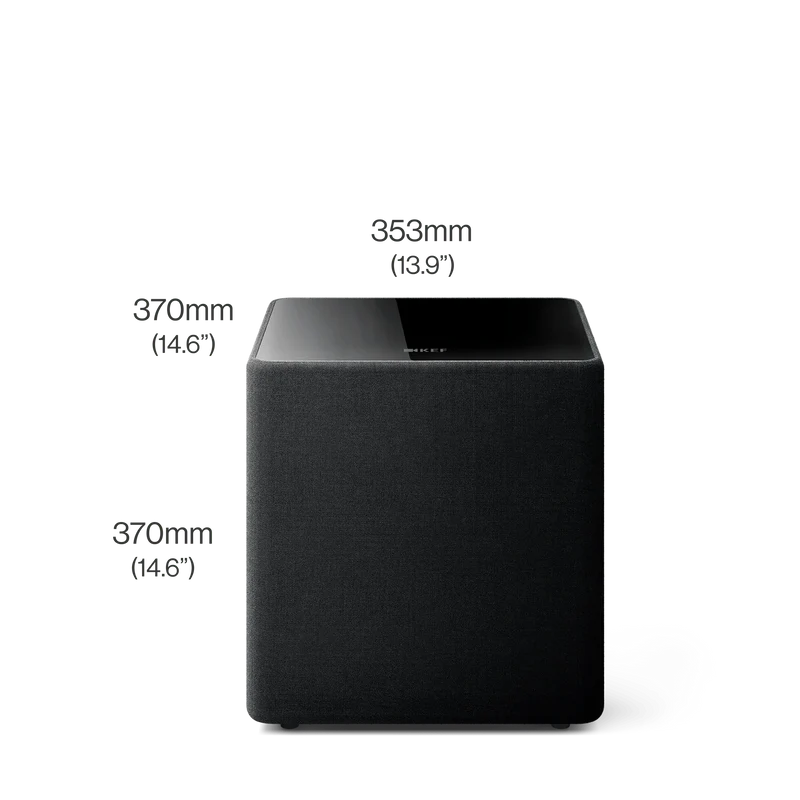 KEF Kube 10 MIE - Caisson de basses actif scellé de 10 pouces à projection frontale 300 Watts
