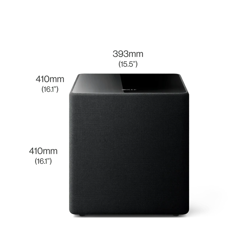 KEF Kube 12 MIE - Caisson de basses actif scellé de 12 pouces à projection frontale 300 Watts