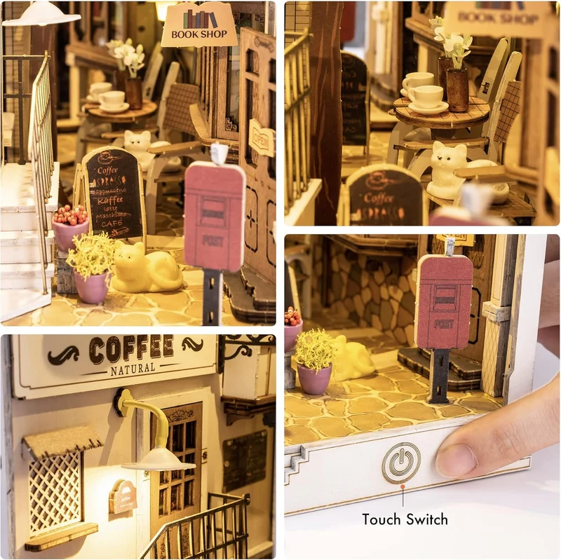 Kit de construction en bois Book Nook – Sunshine Town