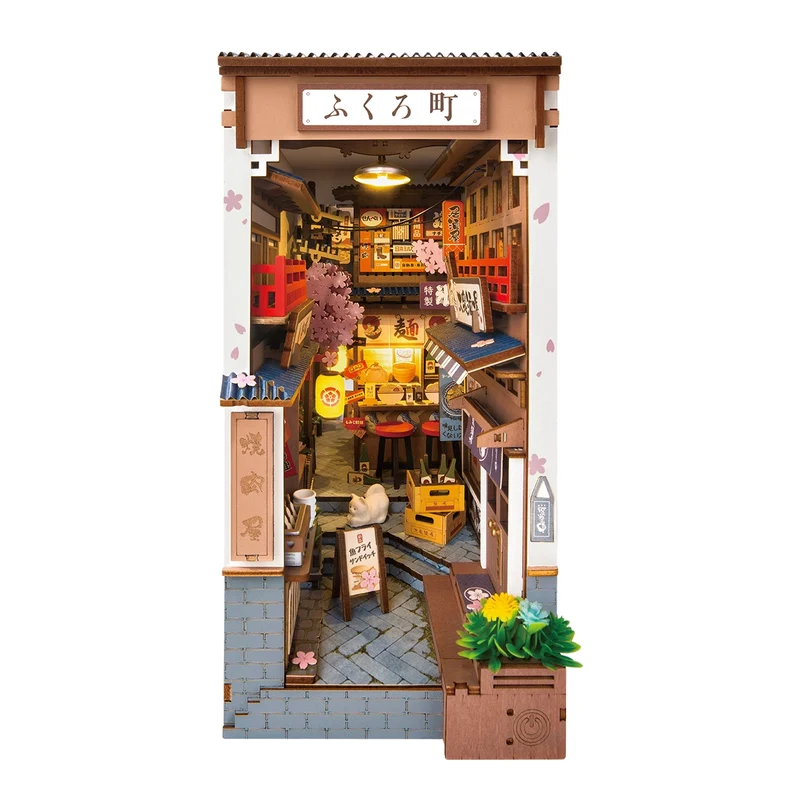 Kit de construction en bois Book Nook – Allée des cerisiers