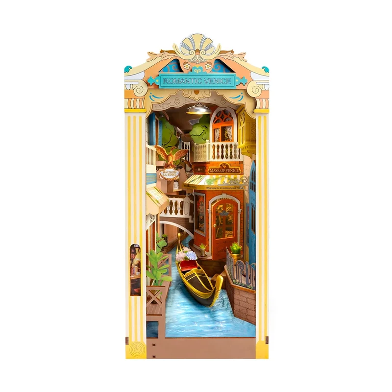 Kit de construction en bois Book Nook – Venise romantique