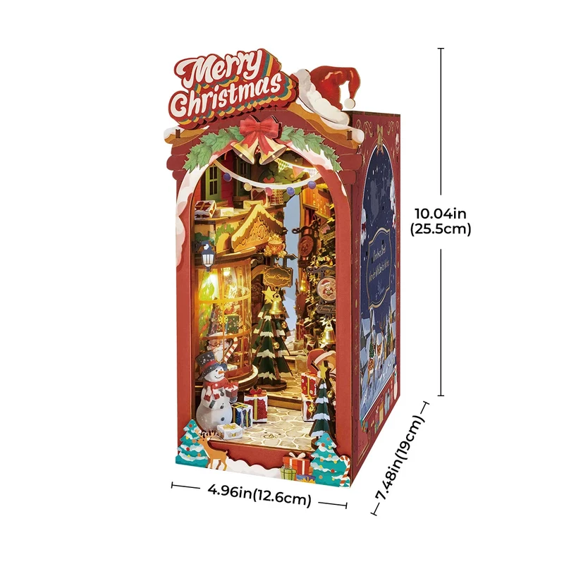 Kit de construction en bois Book Nook – Rue de Noël