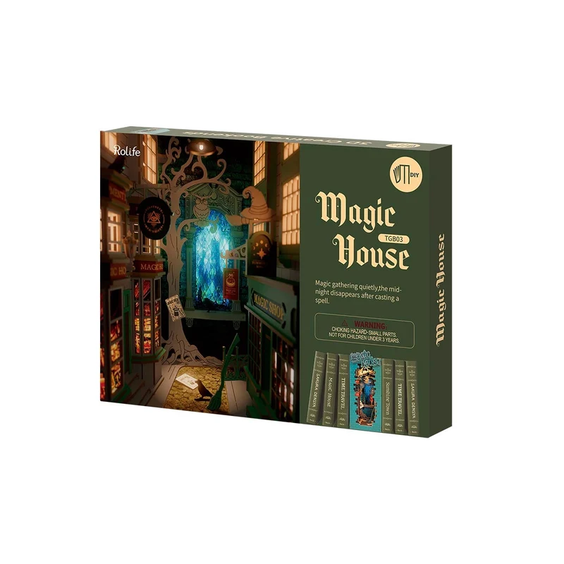 Kit de construction en bois Book Nook – Allée magique
