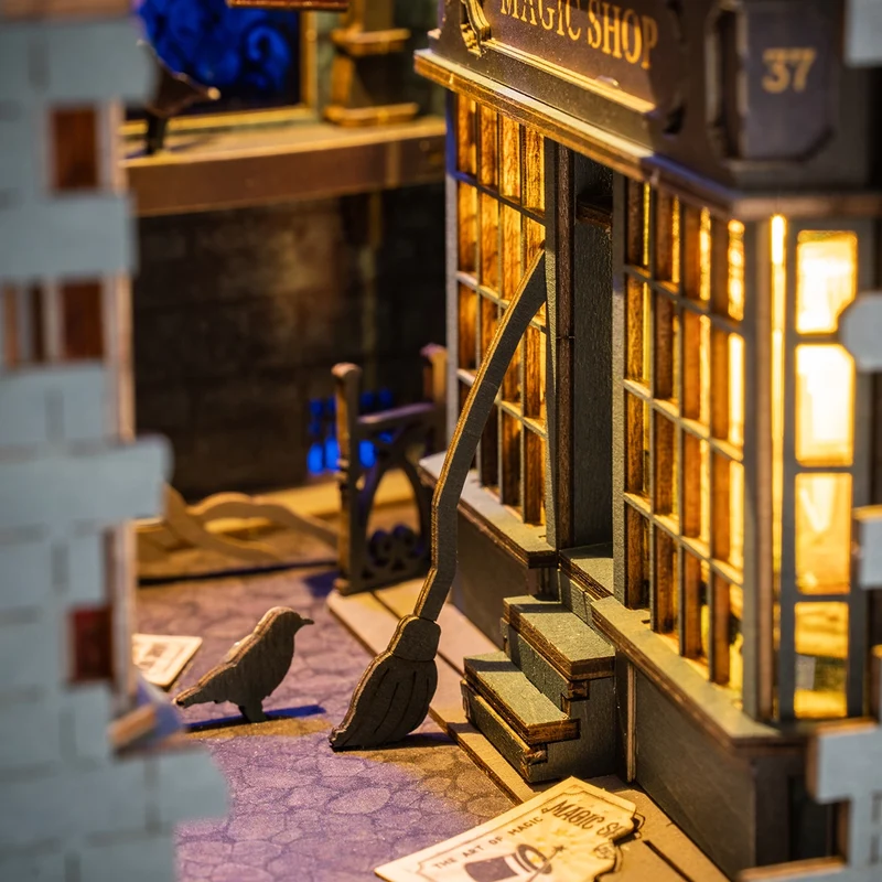 Kit de construction en bois Book Nook – Allée magique