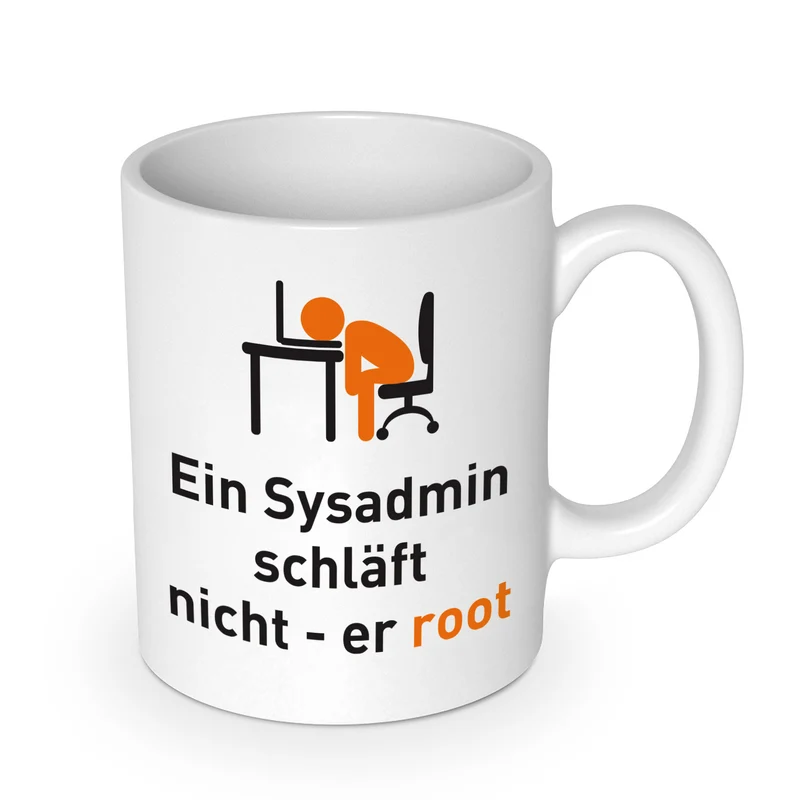 Un sysadmin ne dort jamais Gobelet