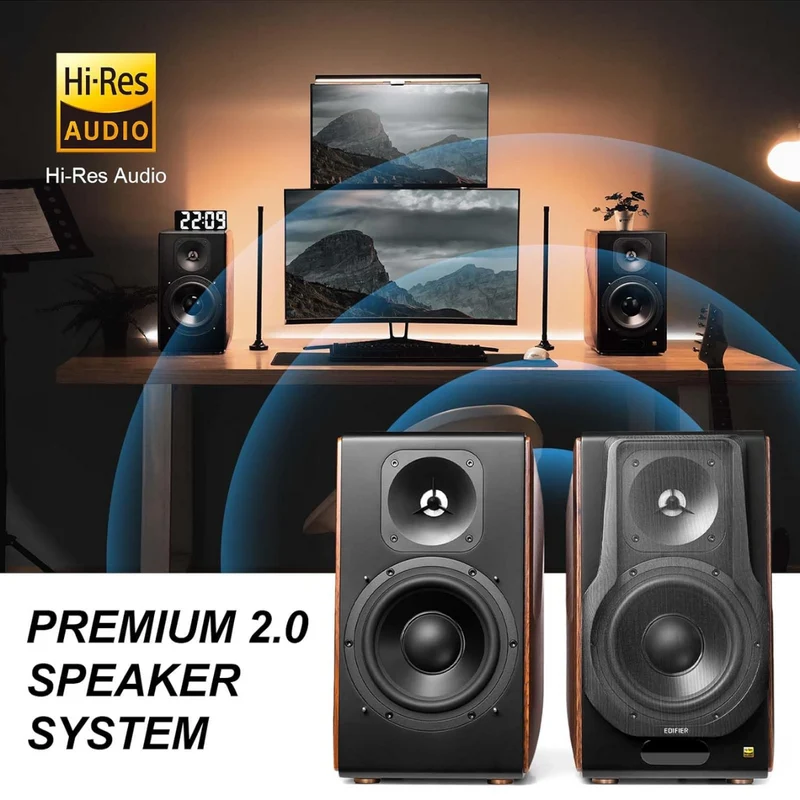Edifier S3000MKII Hi-Res Audio Active 2.0 Bluetooth Bookshelf Speaker