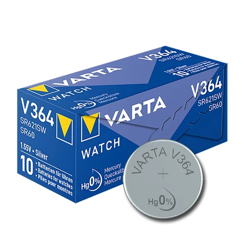 V364 BUTTON BATTERIES - BOX OF 10 BATTERY