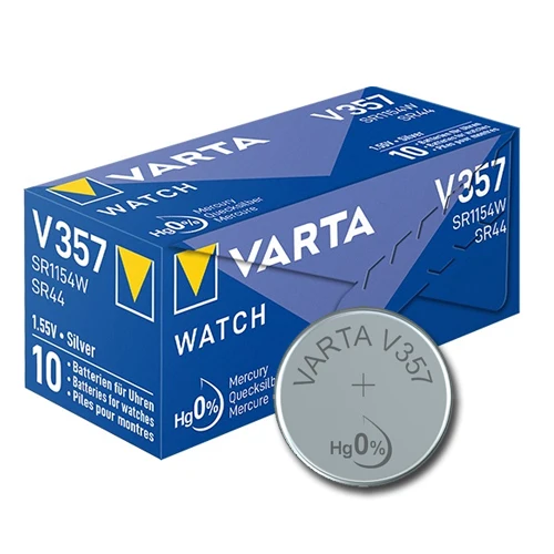 BUTTON BATTERIES V357 - BOX OF 10 BATTERY
