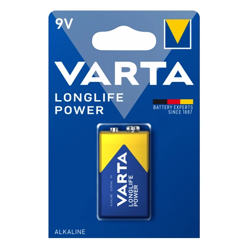 LONGLIFE POWER LR22 9V BATTERIES BLISTER 1 BATTERY (6LR61)