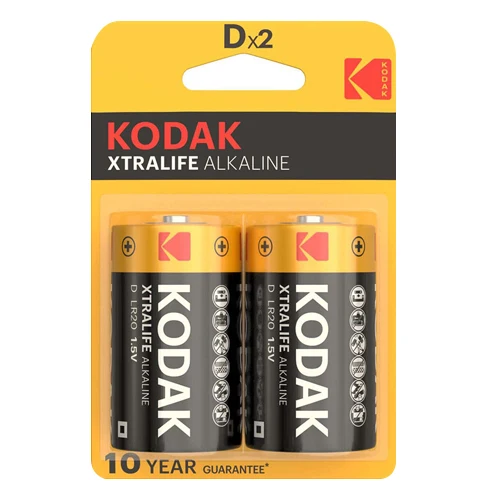 KODAK XTRALIFE ALKALINE D LR20 BLIST 2
