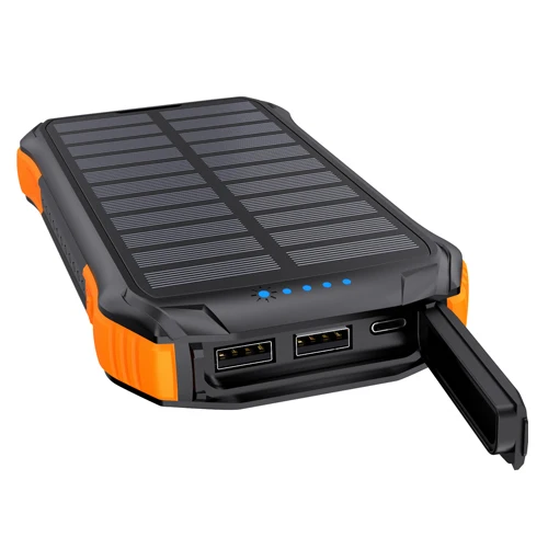 CHOETECH SOLAR POWERBANK WITH INDUCTION CHARGING 10000MAH QI 5W ORANGE
