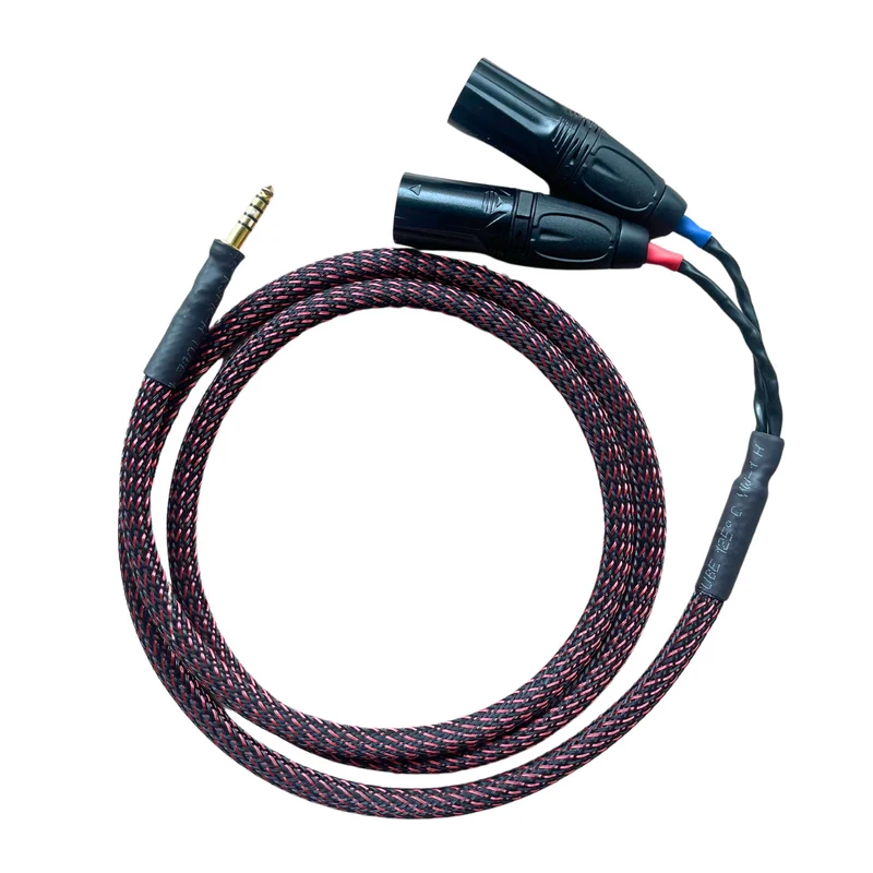 EarAudio Premium Dual 3 Pin XLR To 4.4mm Male Interconnects Cable