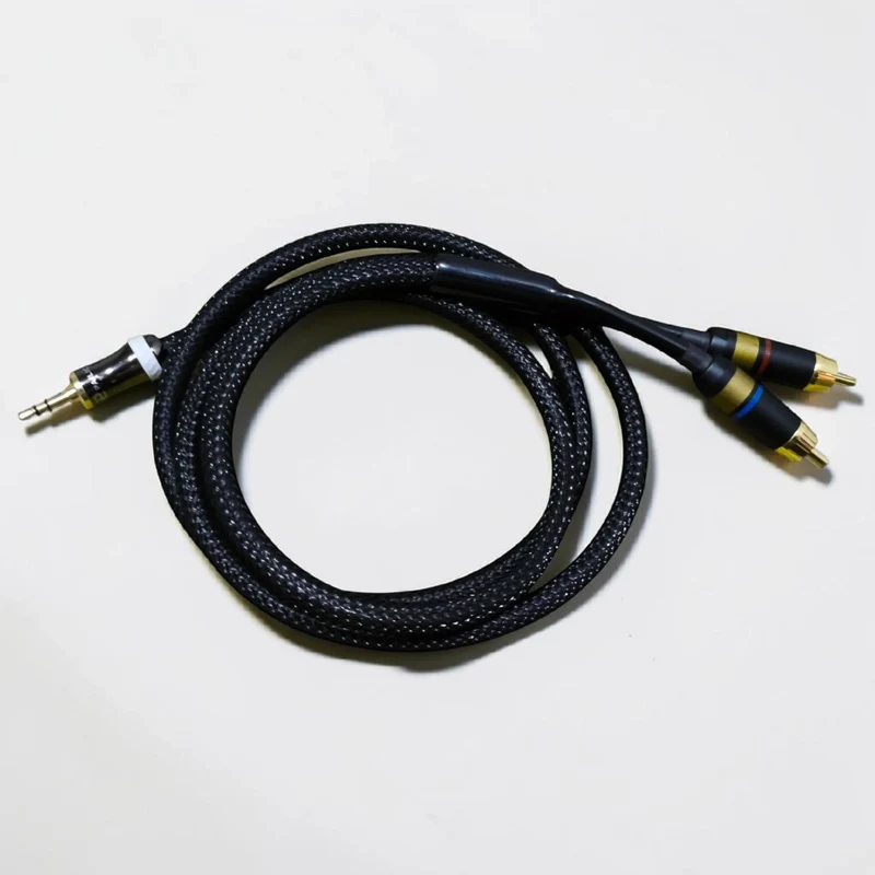 EarAudio Premium Dual RCA To 3.5mm Male Interconnects Cable