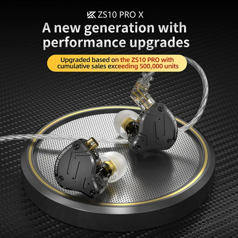 KZ Acoustics ZS10 Pro X IEM With Mic
