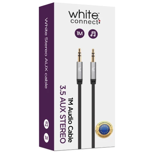WHITE CONNECT 3.5MM JACK AUDIO CABLE