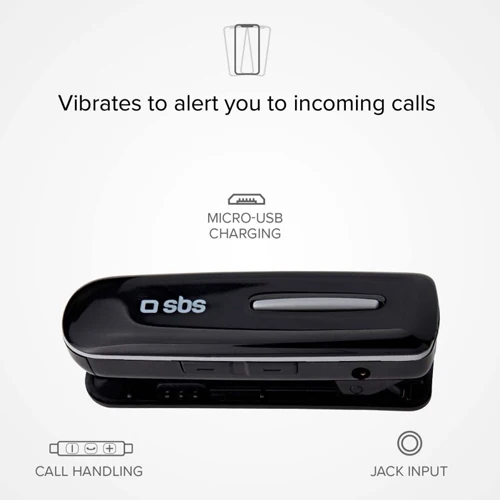 WIRELESS EARPHONES WITH HOOK, BLACK-SBS