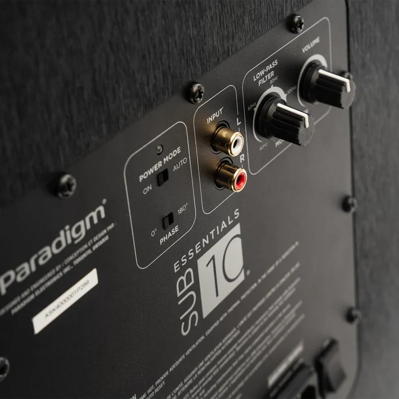 Paradigm Essential Sub10 - Caisson de basses 200Watts RMS scellé avec haut-parleur de graves 10''