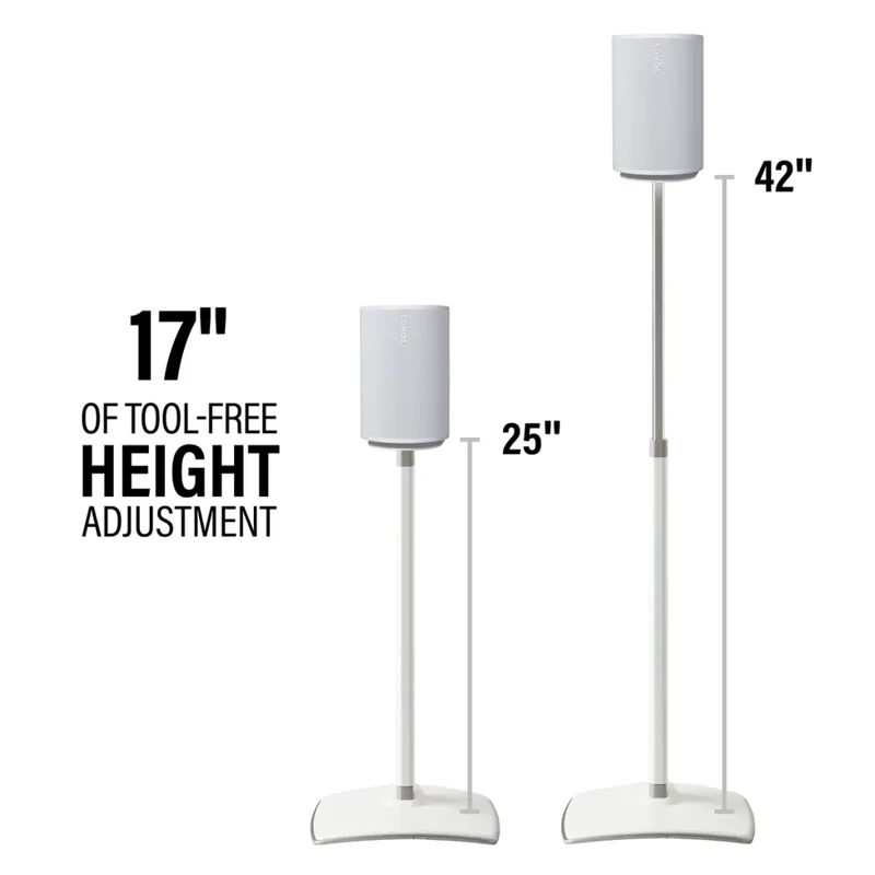 Sanus WSSE1A1 - Supports d'enceintes réglables en hauteur 25''/42'' pour Sonos Era 100™ (Unité)