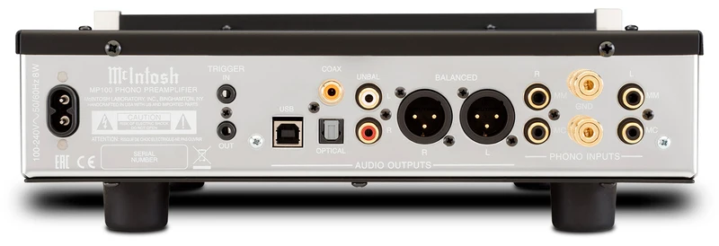 McIntosh MP100 - Préamplificateur phono, entrées à bobine mobile (MC) et à aimant mobile (MM)