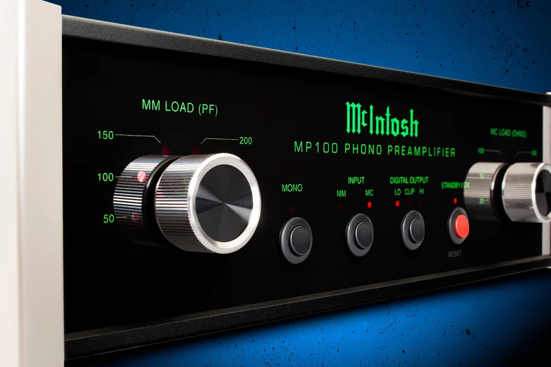 McIntosh MP100 - Préamplificateur phono, entrées à bobine mobile (MC) et à aimant mobile (MM)