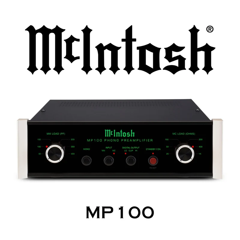 McIntosh MP100 - Préamplificateur phono, entrées à bobine mobile (MC) et à aimant mobile (MM)