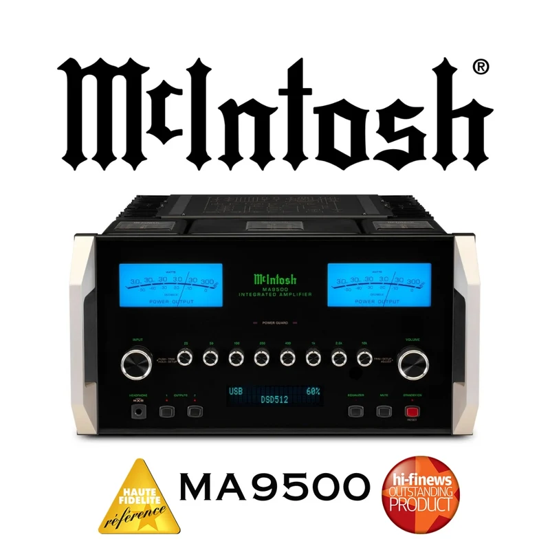 McIntosh MA9500 - Amplificateur stéréo intégré 300 Watts/Canal avec DAC 8 canaux