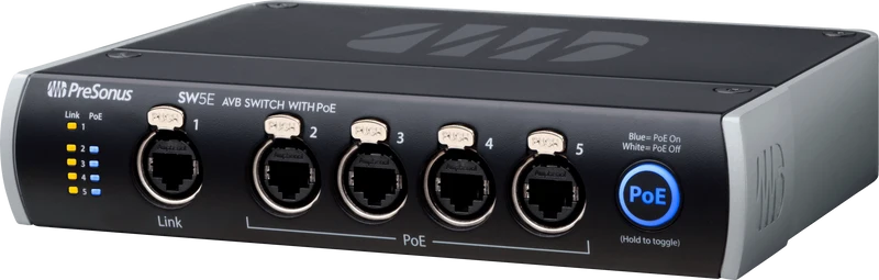 PreSonus SW5E | Commutateur Ethernet AVB 5 ports avec PoE