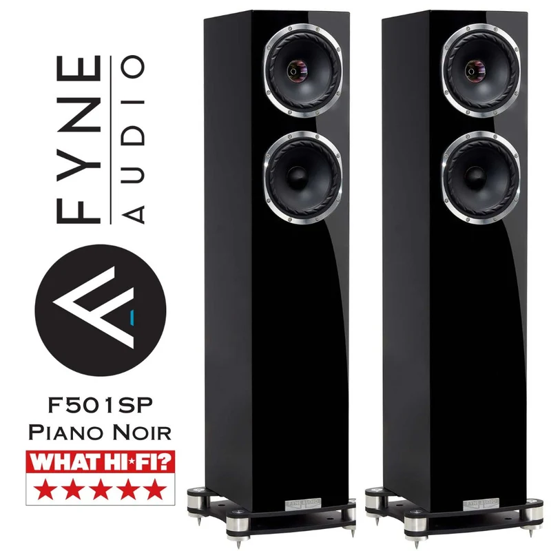 Enceintes acoustiques de type colonne Piano Noir (la paire)