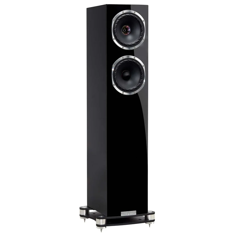 Enceintes acoustiques de type colonne Piano Noir (la paire)