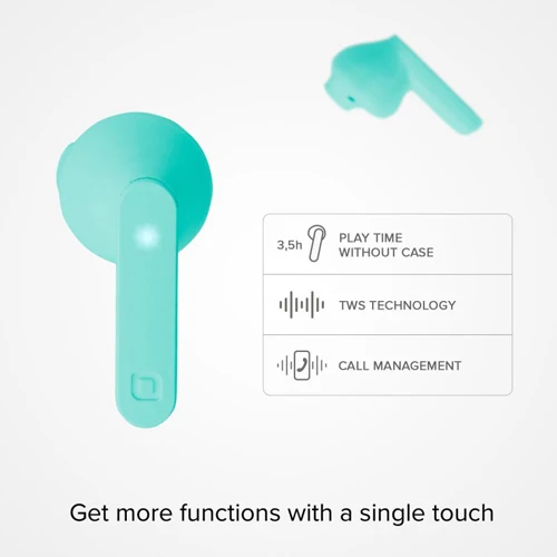 EARBUDS AIR FREE TWS, TURQUOISE