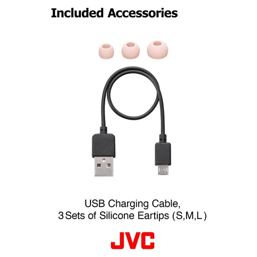 CUSHION HA-FC22W AIR WIRELESS EARPHONES, PASTEL PINK-JVC