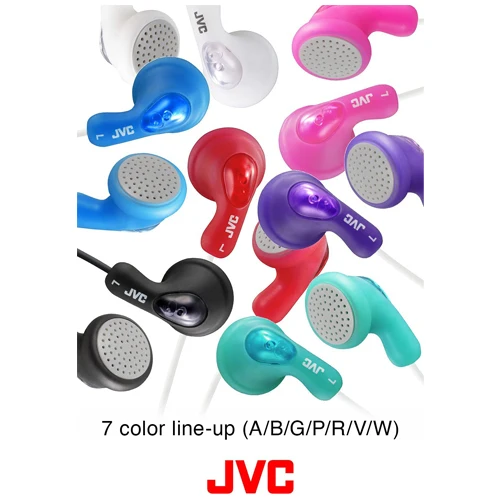 GUMY HA-F14 WIRED EARPHONES, PURPLE & WHITE-JVC