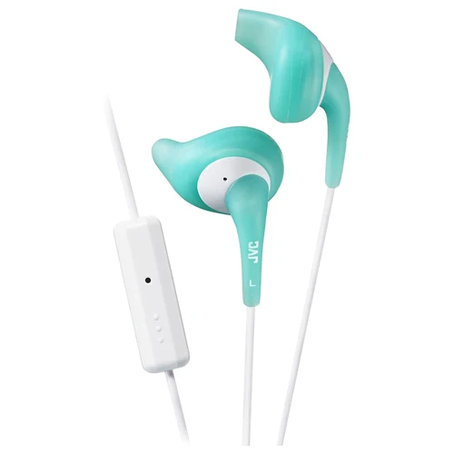 GUMY SPORT HA-ENR15-ZW WIRED EARPHONES, MINT GREEN & WHITE-JVC