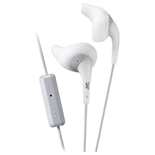 GUMY SPORT HA-ENR15-WH WIRED EARPHONES, WHITE & GREY-JVC