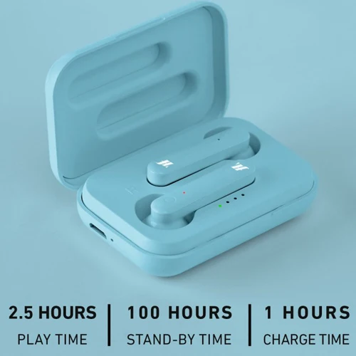 EARBUDS BEAT TWS, TURQUOISE-MUSIC HERO