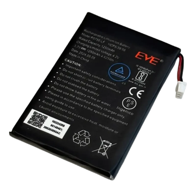 Batterie originale PO750-LF pour lecteurs TPE Ingenico Link 2500 Version 2021