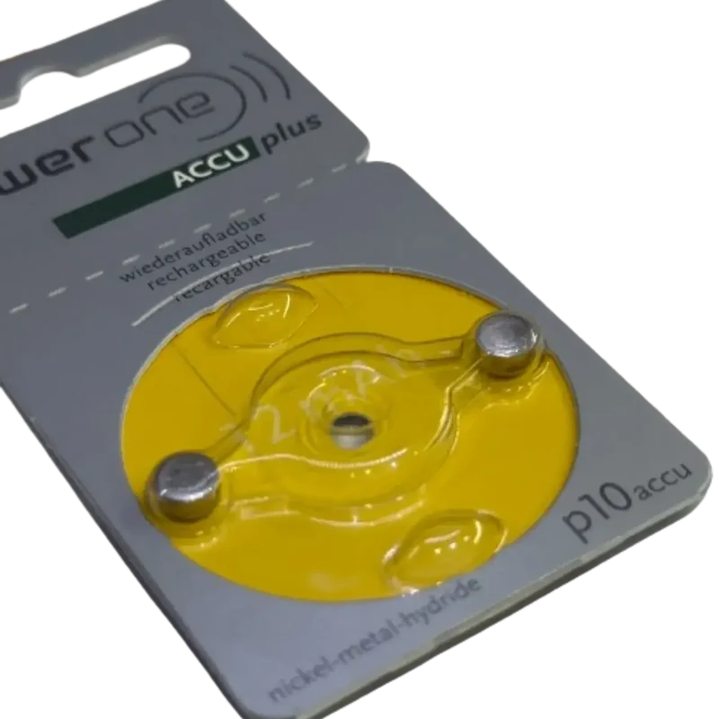 Plaquette 2 Piles Rechargeables Varta Power One P10 PR70 – 1.2V NiMH – Appareil Auditif
