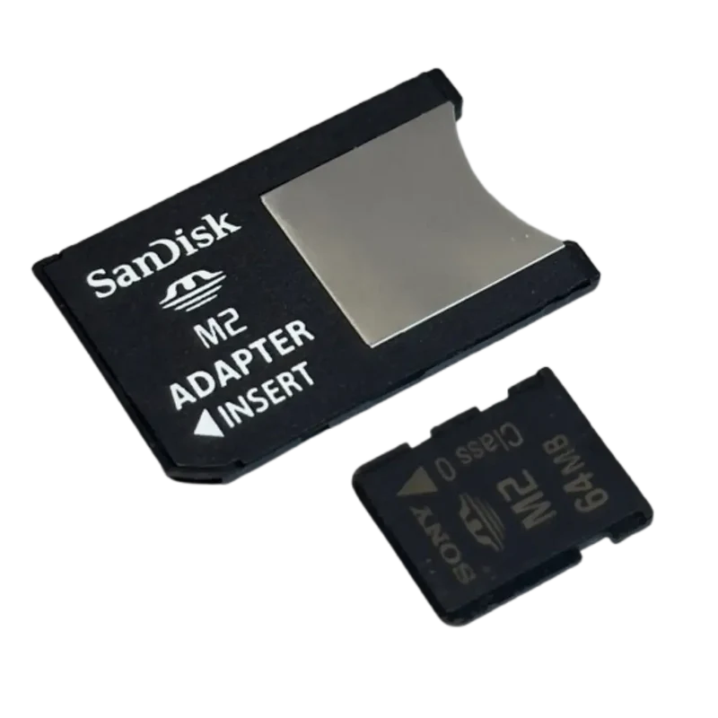 Adaptateur de carte mémoire M2 vers memory stick pro duo + carte mémoire M2 64 mo