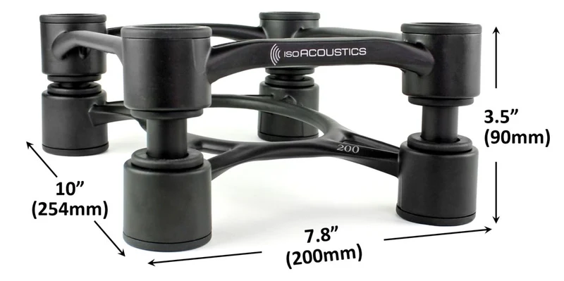 IsoAcoustics Aperta200 - Supports isolateurs inclinables pour enceintes acoustiques 75lb (paire)