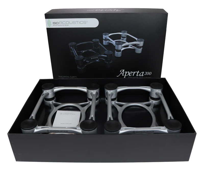 IsoAcoustics Aperta200 - Supports isolateurs inclinables pour enceintes acoustiques 75lb (paire)