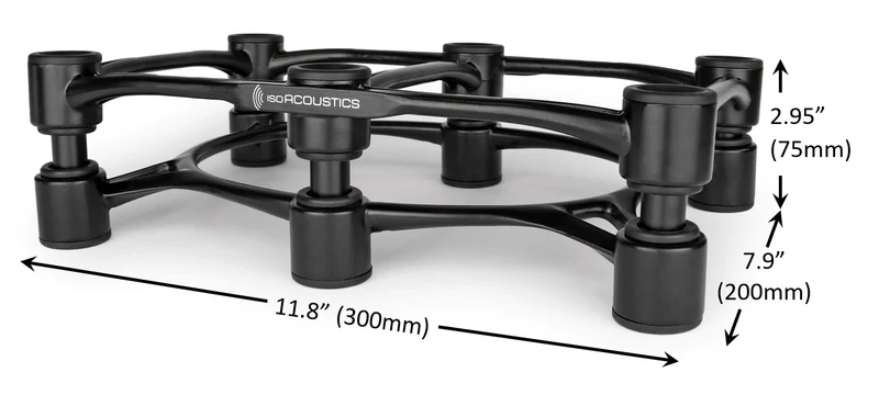 IsoAcoustics Aperta 300 - Supports isolateurs inclinables pour enceintes acoustiques 60lb (Unité)