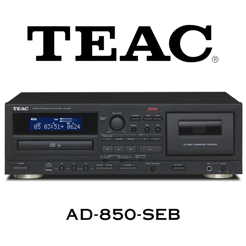 TEAC AD850SEB - Lecteur de cassette et CD combiné
