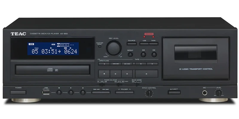 TEAC AD850SEB - Lecteur de cassette et CD combiné