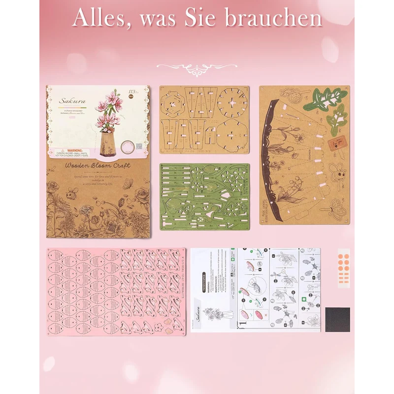 Sakura Flower kit en bois