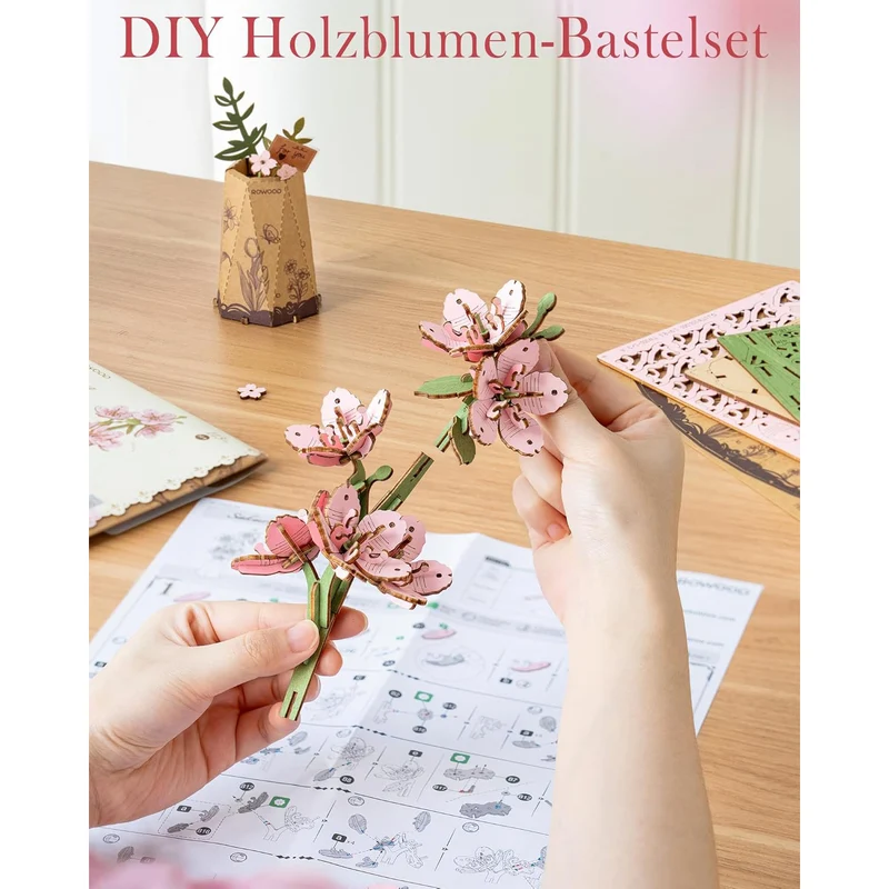 Sakura Flower kit en bois