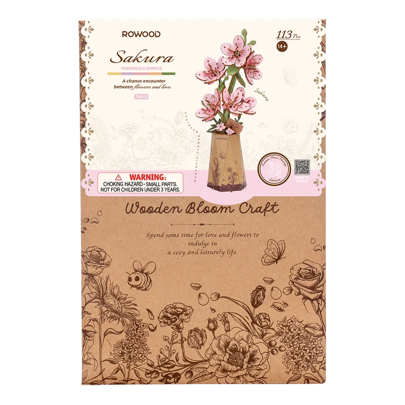 Sakura Flower kit en bois