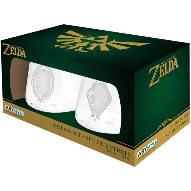 Set de verres The legend of Zelda Link et Zelda 2